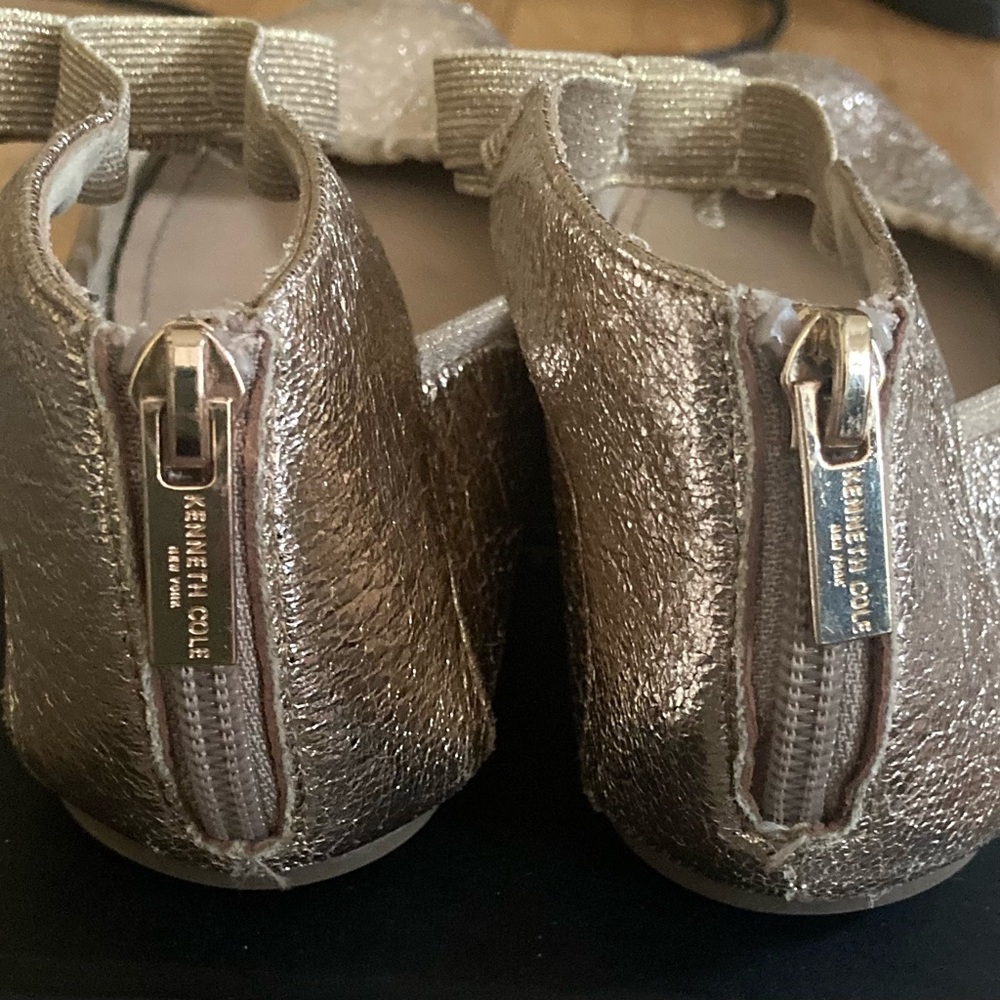 Kenneth Cole New York‎ Little Girls Rose Bowie Ballet Rose Metallic size 4 - Picture 4 of 7